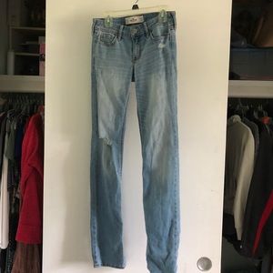 Light wash ripped jeans